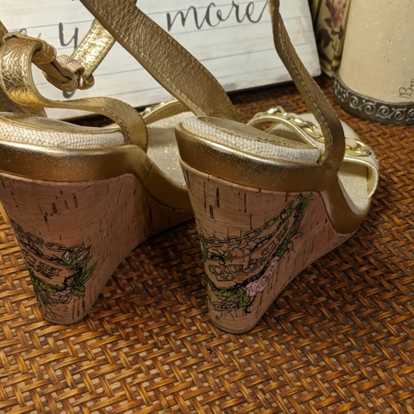 Ladies coach wedge heels - Picture 4 of 8